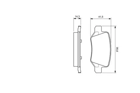 Тормозные колодки, дисковый тормоз.) BOSCH 0986424522 (фото 1)