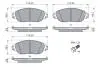 Колодки гальмівні (передні) Audi A3/Skoda Kodiaq 16-/Octavia/VW Golf/Tiguan 12-/T-Roc 17- (+датчик) BOSCH 0986424628 (фото 4)