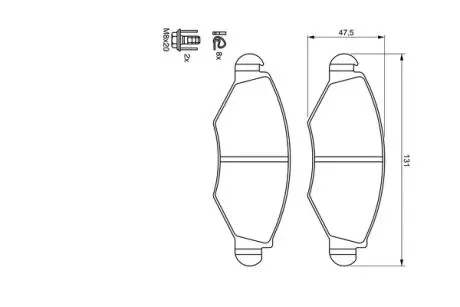 Тормозные колодки, дисковый тормоз.) BOSCH 0986424660 (фото 1)