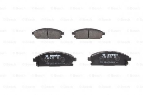 Тормозные колодки (передние) Nissan X-Trail 01-13/Pathfinder 95-05 BOSCH 0 986 424 715