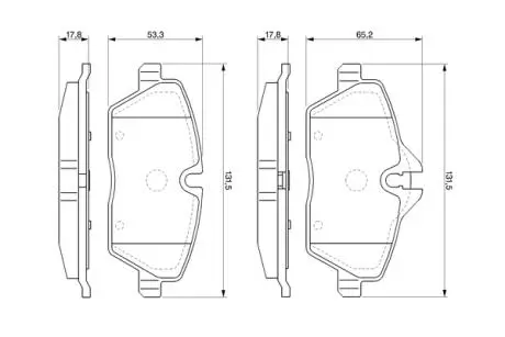 Тормозные колодки, дисковый тормоз.) BOSCH 0986424819 (фото 1)