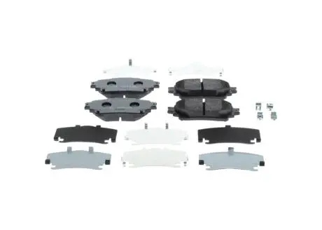 Комплект гальмівних колодок задн, LEXUS NX II, RZ, UX, TOYOTA BZ4X, HIGHLANDER, RAV 4 V 2.0-Electric 12.18- BOSCH 0986460043