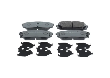 Комплект гальмівних колодок передн, HYUNDAI I40 I, I40 I CW, IX35, KONA, SONATA VII, TUCSON, TUCSON/SUV KIA CARENS III, OPTIMA, SOUL II, SPORTAGE II, SPORTAGE III 1.6-Electric 09.04-05.23 BOSCH 0986460121