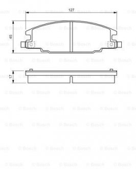 Тормозные колодки (передние) Isuzu Trooper/Opel Frontera 84-98 BOSCH 0 986 460 960 (фото 1)