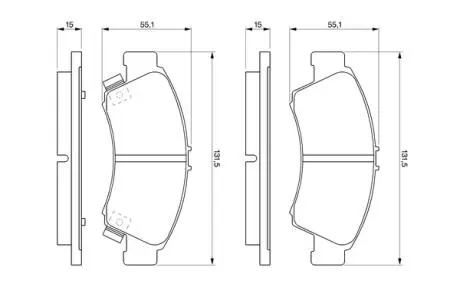 Тормозные колодки, дисковый тормоз.) BOSCH 0986461126 (фото 1)
