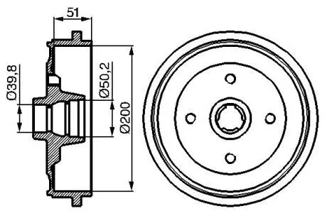 Тормозной барабан BOSCH 0986477053