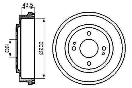 Тормозной барабан BOSCH 0986477081