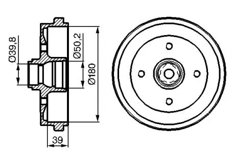 Тормозной барабан BOSCH 0986477111