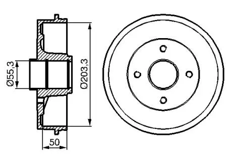 Гальмівний барабан BOSCH 0986477121
