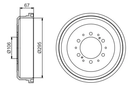 Тормозной барабан BOSCH 0986477167