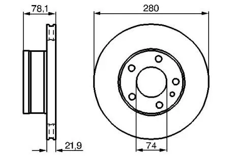 Диск тормозной BMW 518/825/628/630/633/635/728/730/732/735 1.8-3.574-86 BOSCH 0986478041