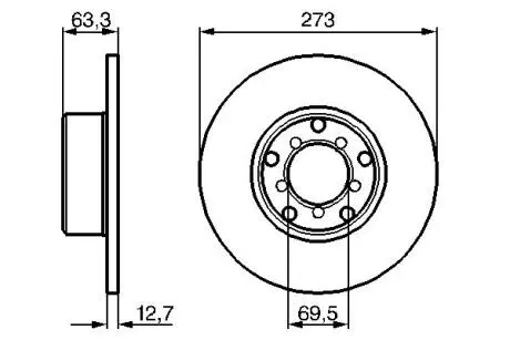Тормозной диск BOSCH 0986478055