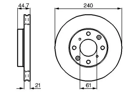 Тормозной диск BOSCH 0986478115