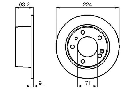 Тормозной диск BOSCH 0986478141