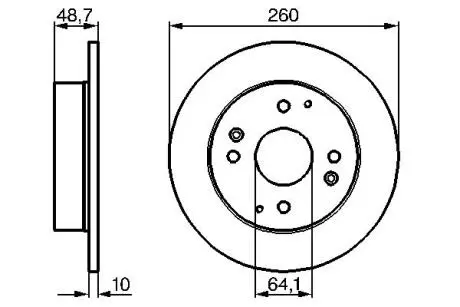 Диск гальмівний HONDA/ROVER Accord/Civic/600 \'\'R BOSCH 0986478172