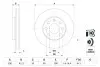 Диск тормозной (передний) Opel Astra F/Kadett E 91- (236x20) BOSCH 0 986 478 192 (фото 5)