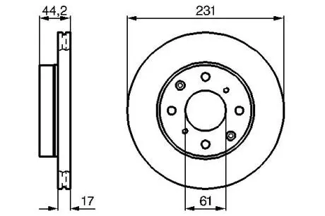 Тормозной диск BOSCH 0986478203
