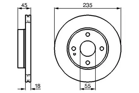 Диск тормозной MAZDA 121/121/Metro/323/MX-5 \'\'F BOSCH 0986478241