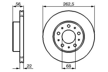 Тормозной диск BOSCH 0986478283