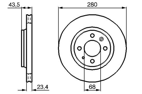 Диск тормозной BOSCH 0986478375 (фото 1)