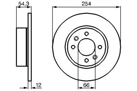 Диск тормозной BOSCH 0986478390 (фото 1)