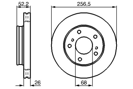 Тормозной диск BOSCH 0986478485