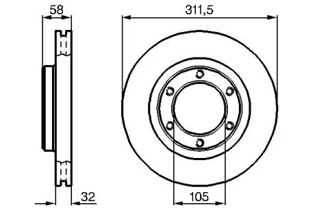 Диск тормозной BOSCH 0 986 478 580
