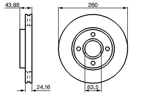 Тормозной диск BOSCH 0986478671