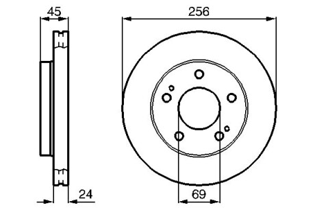 Тормозной диск BOSCH 0986478708 (фото 1)