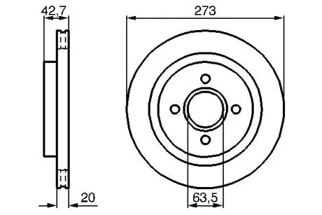 Тормозной диск BOSCH 0986478816