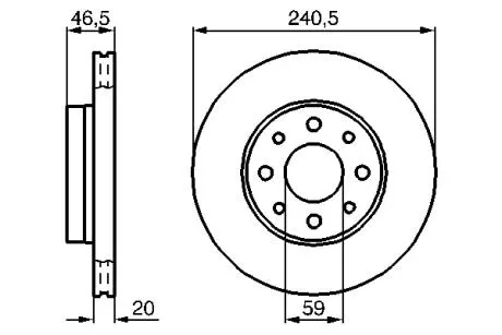 Тормозной диск BOSCH 0986478878 (фото 1)