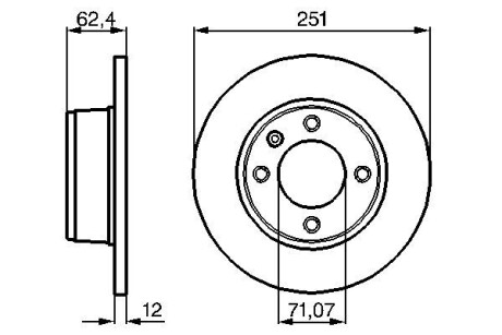 Тормозной диск BOSCH 0986478879