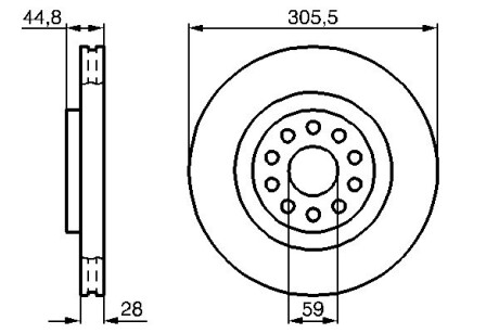 Тормозной диск BOSCH 0986478963