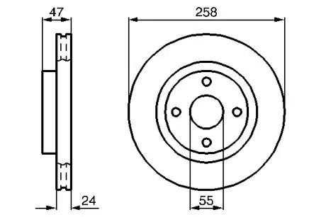 Диск тормозной BOSCH 0986478989