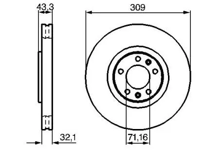 Тормозной диск BOSCH 0986479027