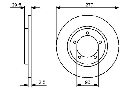 Диск тормозной BOSCH 0986479487 (фото 1)