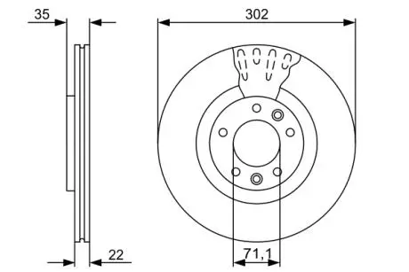 Диск тормозной BOSCH 0986479500