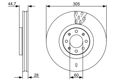 Тормозной диск BOSCH 0986479531 (фото 1)