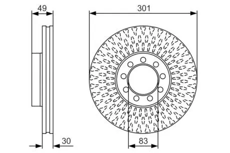 Диск тормозной BOSCH 0 986 479 A23