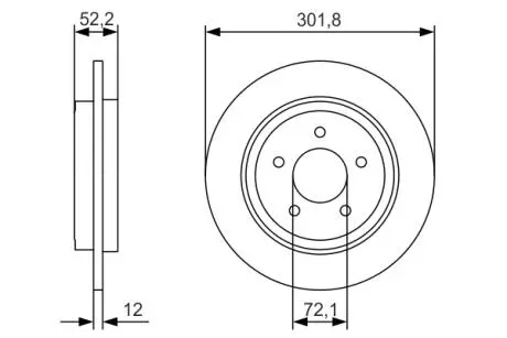 Диск тормозной BOSCH 0986479A53