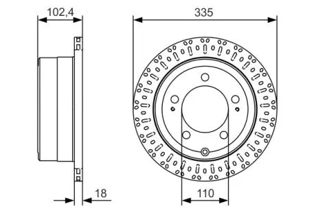 Диск тормозной TOYOTA Land Cruiser J6/J7/J10 'R'98-07 BOSCH 0986479A61