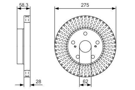 Тормозной диск BOSCH 0986479A97