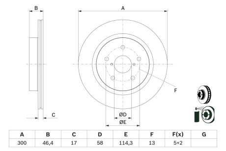 Тормозной диск BOSCH 0986479D64