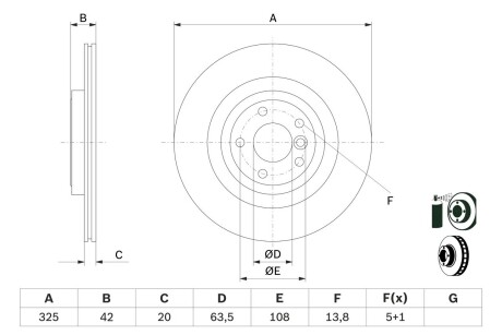 Диск тормозной задний BOSCH 0986479E61