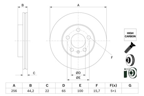 Тормозной диск BOSCH 0986479F32