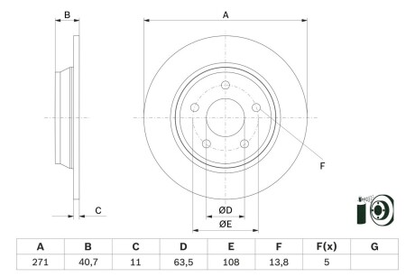 Тормозной диск BOSCH 0986479F78