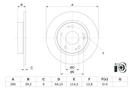 Тормозной диск BOSCH 0986479G17