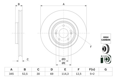 Тормозной диск BOSCH 0986479G26 (фото 1)