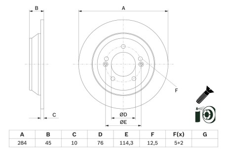 Тормозной диск BOSCH 0986479G28