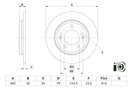Тормозной диск BOSCH 0986479G29